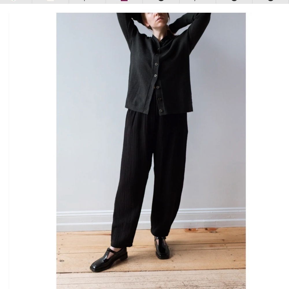 AnaaK PRIMA ARABESQUE PANTS Black 100% Cotton Gauze Pants Size 2 Medium - Picture 4 of 13